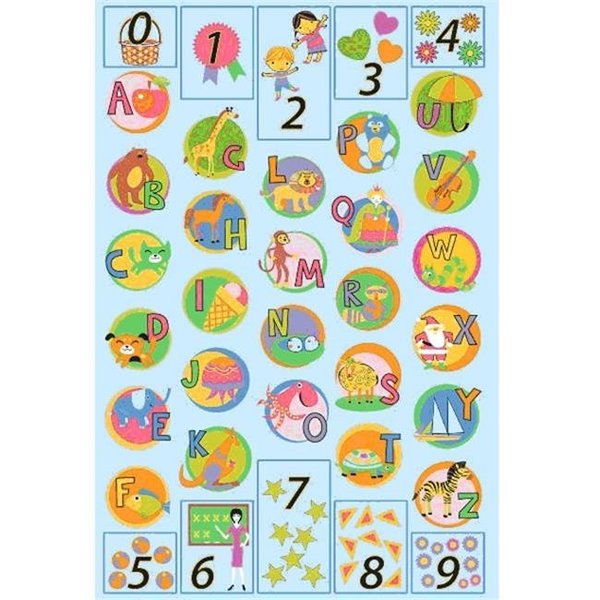 La Rug, Fun Rugs LA Rug FT-514 3958 Fun Time-New Now I Know My ABCs FT-514 3958
